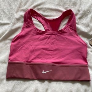 NWT Nike medium impact pink sports bra size medium